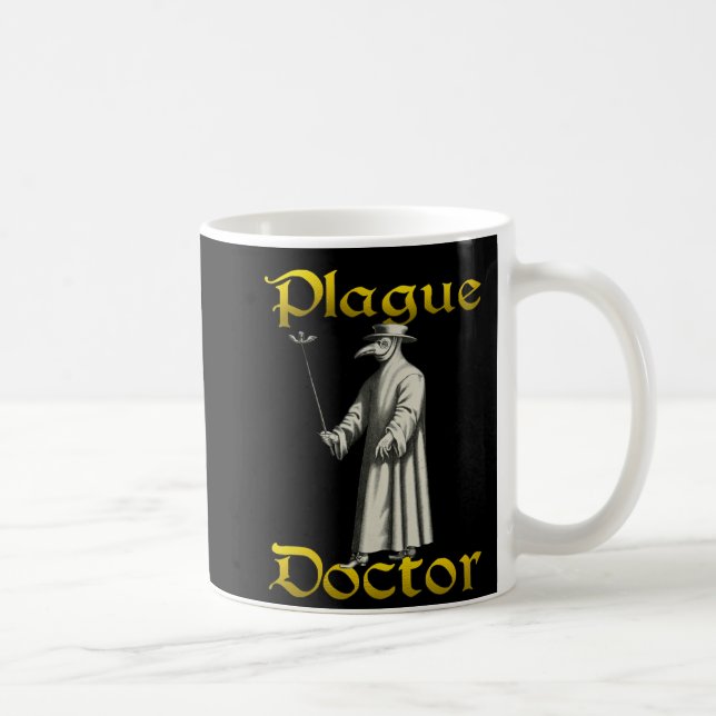 Middle Ages European Plague Doctor's Beak Costume Coffee Mug (Right)