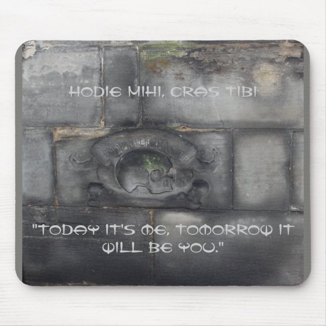Middle Ages Tombstone with Latin on it Mouse Pad (Front)