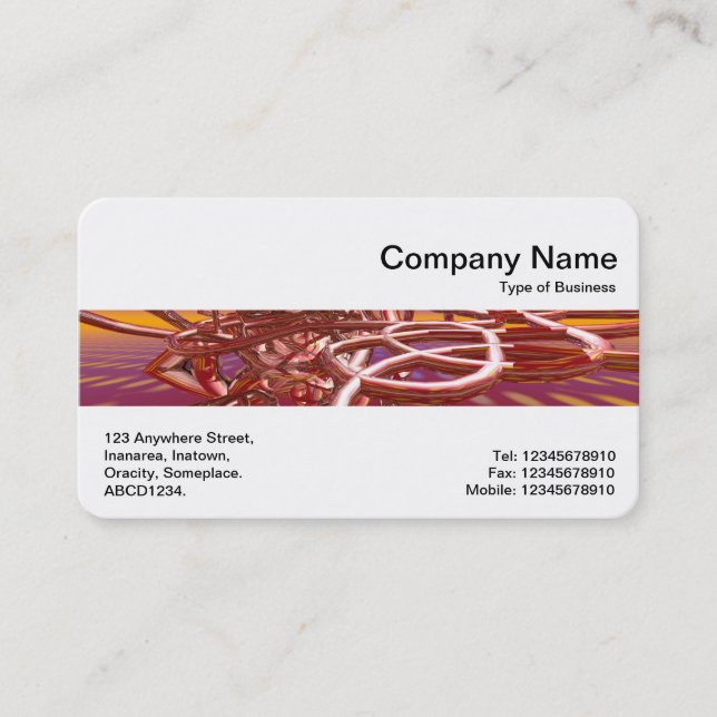 Middle Band - Abstract Metal Structure Business Card (Front)