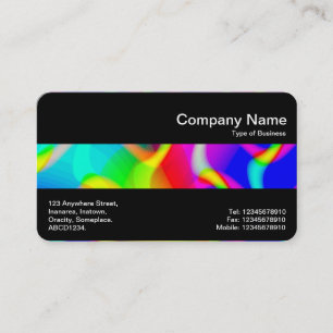 Middle Band (Black) - Colourful Abstract Business Card