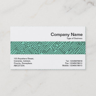 Middle Band - Circuitry - Black on Lt Green 7dcfb6 Business Card