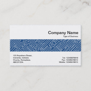 Middle Band - Circuitry - White on Blue 1d4e89 Business Card