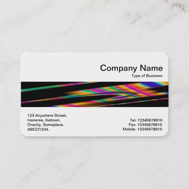 Middle Band - Colour Strands Business Card (Front)
