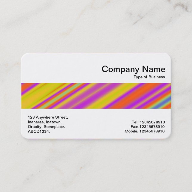 Middle Band - Colourful Abstract Business Card (Front)