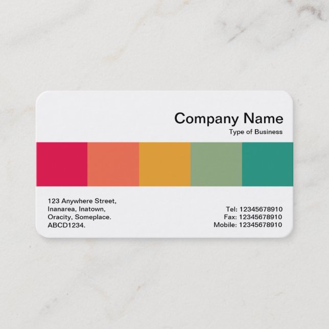 Middle Band - Colours Business Card (Front)