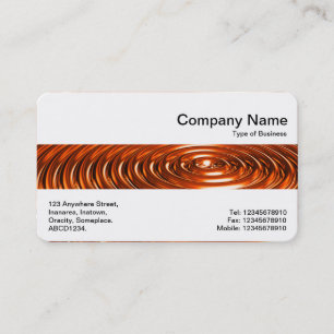 Middle Band - Concentric Rings - Orange Chrome Business Card