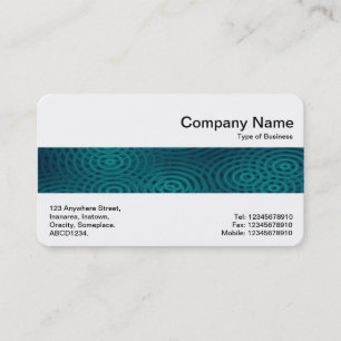 Middle Band - Electric Rain Aqua Blue Business Card