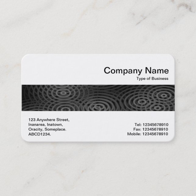 Middle Band - Electric Rain Dark Grey Business Card (Front)