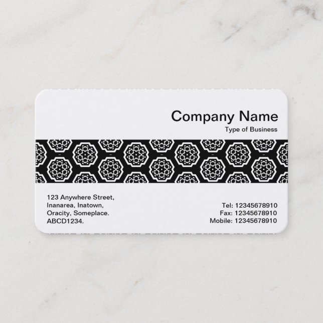 Middle Band - Geometric Abstract Business Card (Front)