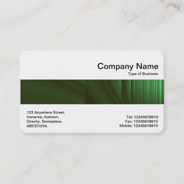 Middle Band - Green Bottle Business Card (Front)