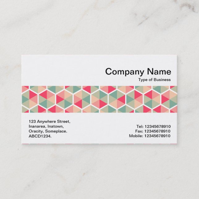 Middle Band - Hexagonal Pattern 04 Business Card (Front)