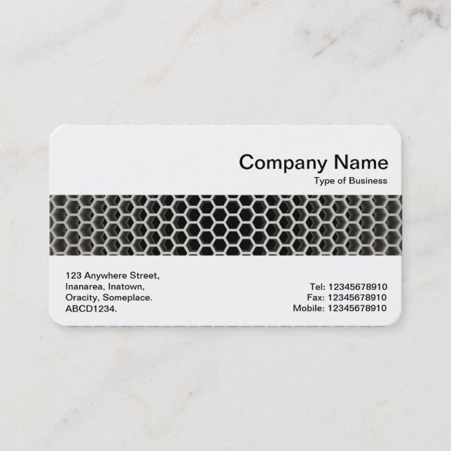 Middle Band - Honeycomb Warm Business Card (Front)