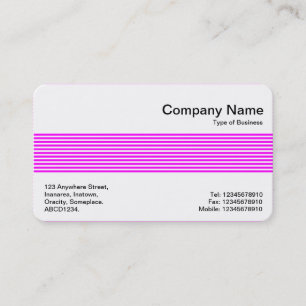 Middle Band - Lines - Magenta Business Card