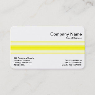 Middle Band - Lines - Yellow Business Card