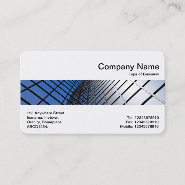 Middle Band - Reflective Office Block Business Card (Front)