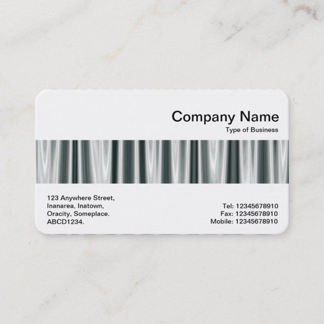 Middle Band - Silver Curtain Business Card (Front)