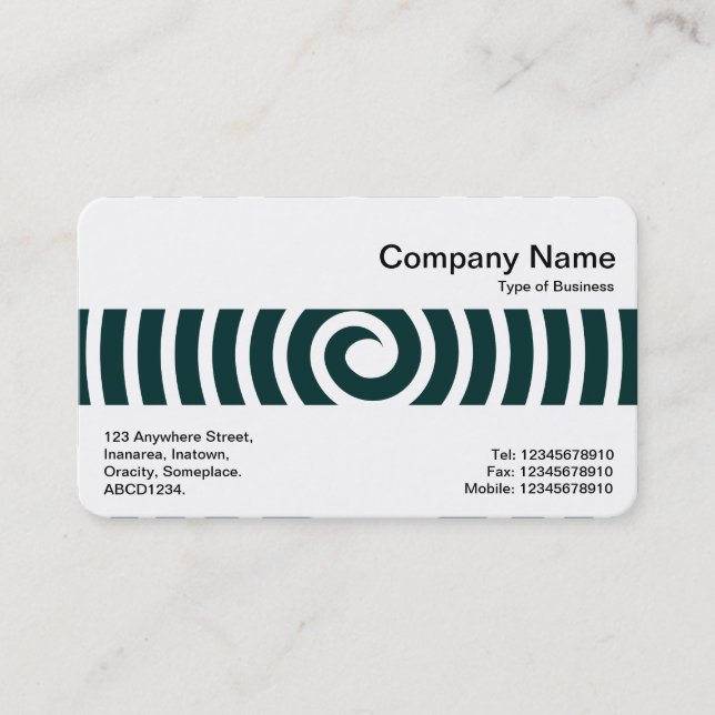 Middle Band - Spiral - Dark Green Business Card (Front)