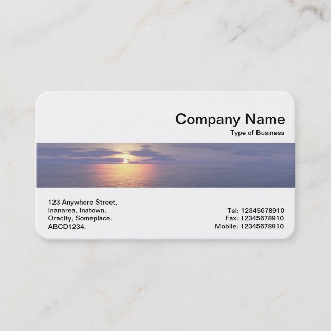 Middle Band - Sunrise/Sunset Business Card (Front)