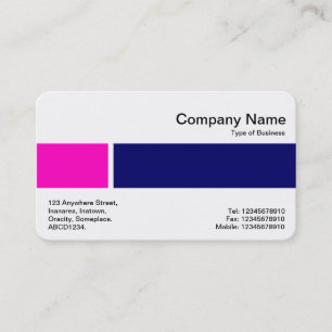Middle Band - Two Tones 02 - Pink And Deep Navy Business Card