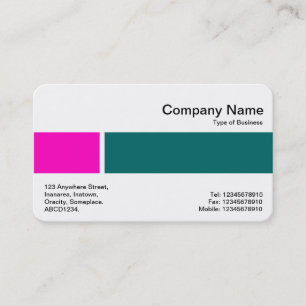 Middle Band - Two Tones 02 - Pink And Moss Green Business Card
