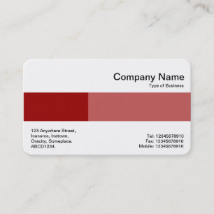 Middle Band - Two Tones - Shades of Brick Red Business Card