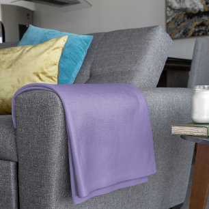 Middle Blue Purple Solid Plain Colour Fleece Blanket