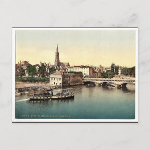 Middle Bridge, Metz, Alsace Lorraine, Germany vint Postcard