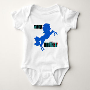 Middle Brother Horse Rearing Baby Bodysuit