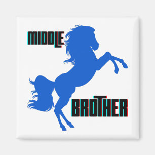 Middle Brother Horse Rearing Magnet