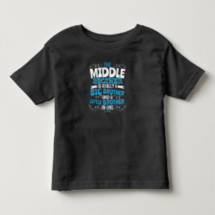 Middle Brother New Big Brother 2023 Toddler T-Shirt