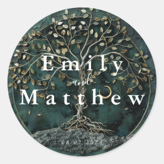 Middle-earth Majesty Wedding Classic Round Sticker