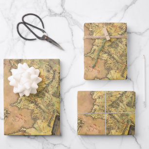 MIDDLE EARTH™ Map Wrapping Paper Sheet