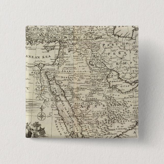 Middle East 15 Cm Square Badge (Front)