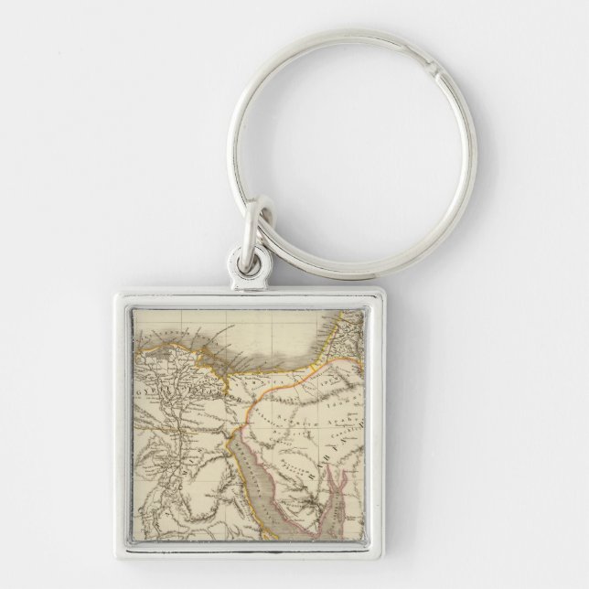 Middle East atlas map Key Ring (Front)