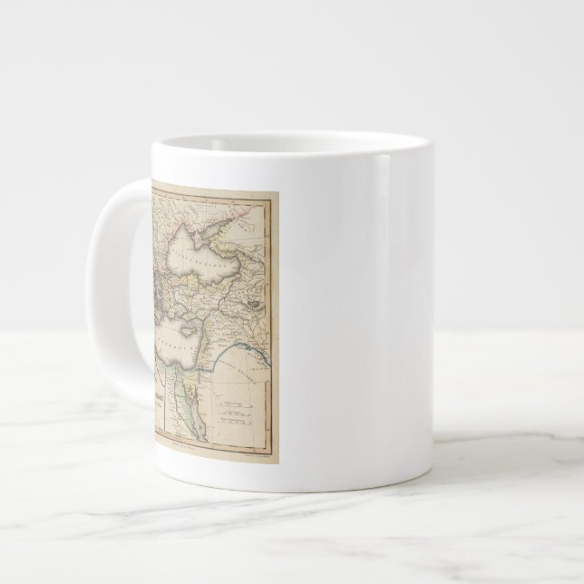 Middle East Atlas Map Large Coffee Mug (Front Left)