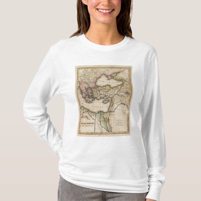Middle East Atlas Map T-Shirt (Front)