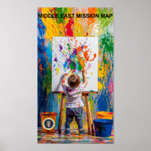 Middle East Mission Map Poster