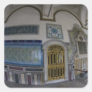 Middle East Turkey and city of Istanbul with the 2 Square Sticker