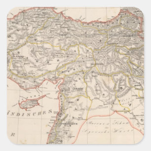 Middle East, Turkey, Syria Square Sticker