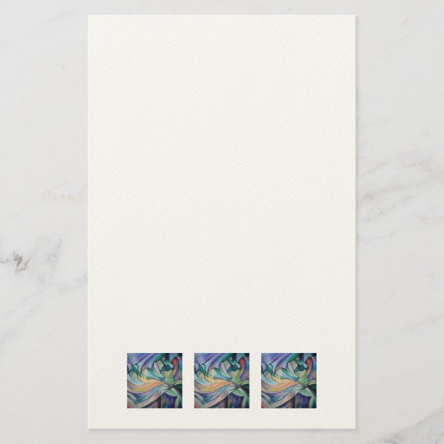 Middle Eastern Belly Dancer With Pastel Veils Stationery (Front)