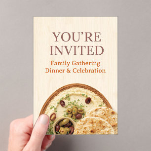 MIDDLE EASTERN dinner invitation postcard