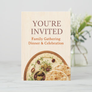 MIDDLE EASTERN dinner invitation postcard