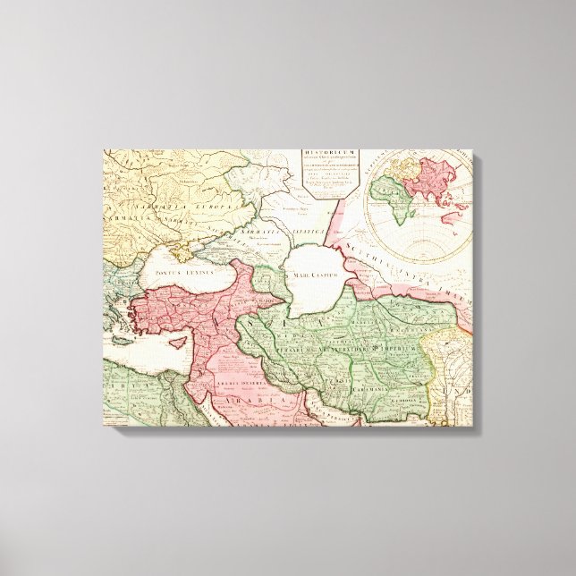 Middle EastPanoramic MapMiddle East Canvas Print (Front)