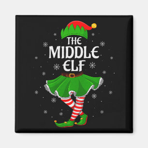 Middle Elf Christmas Family Girls Women Elf Squad  Magnet