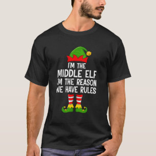 Middle Elf Xmas Matching Family Elf Squad Christma T-Shirt