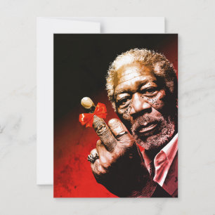 Middle Finger Art with Red Bow Postcard