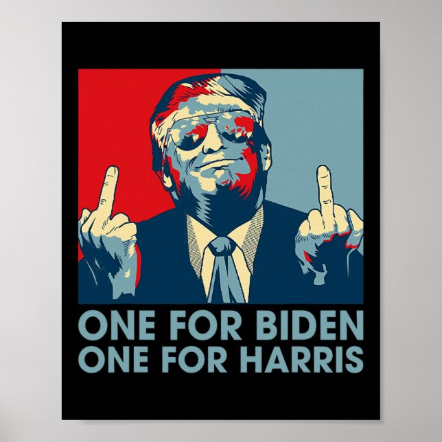 Middle Finger Biden Harris Republican American Fla Poster (Front)