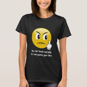 Middle Finger Emoji Belly Touch Maternity T-Shirt