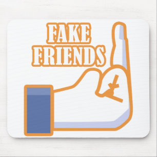 Middle Finger Fake Friends Mouse Pad