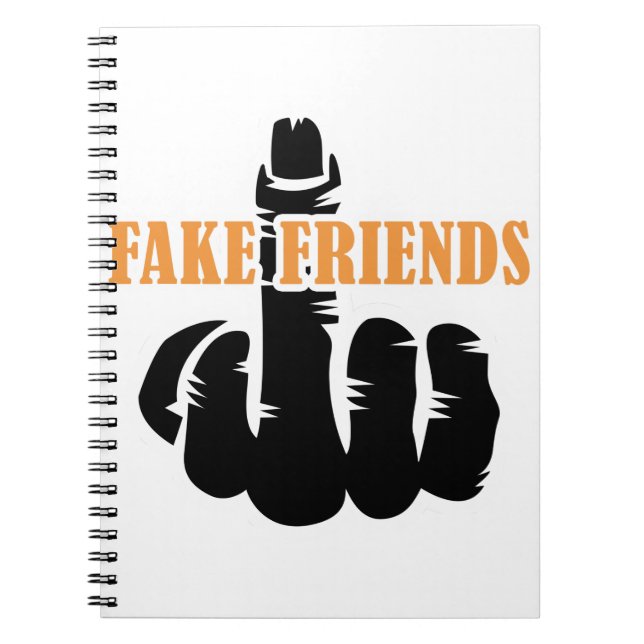 Middle Finger Fake Friends Notebook (Front)